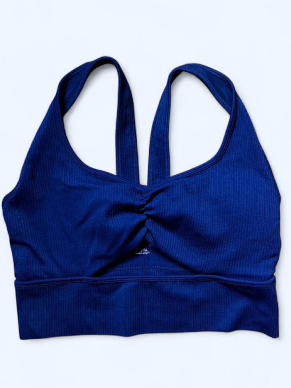 Classic Ribbed Comfort Sports Bra - Navy